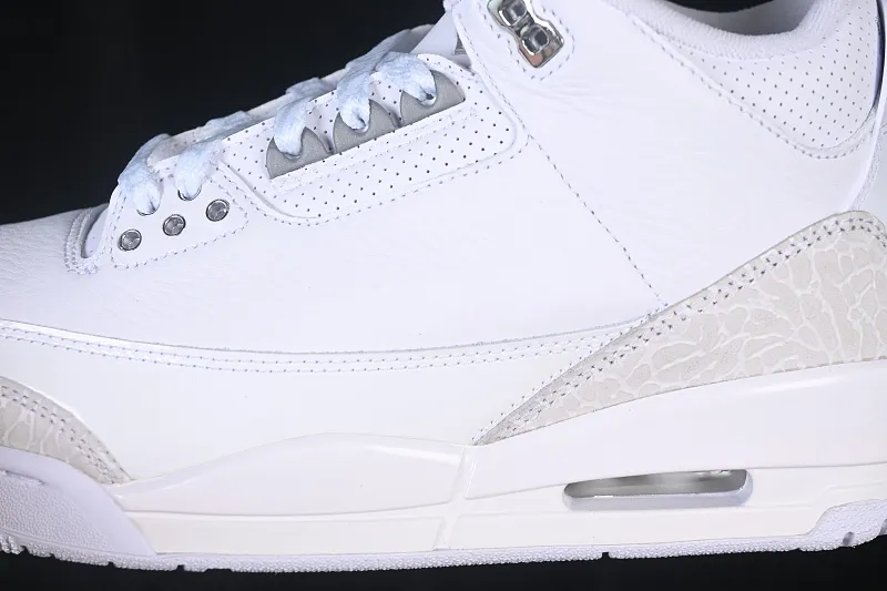 All categories Air Jordan Jordan series basketball shoes Air Jordan 3 LJR version Air Jordan 3 Retro "Pure Money" AJ3 Joe 3 replica white cat CT8532-111